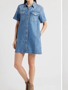 Madewell Airy Denim Boxy Shirtdress